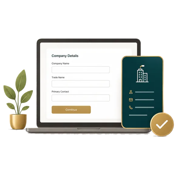 Set up your corporate account