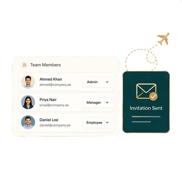 Invite your team and start booking