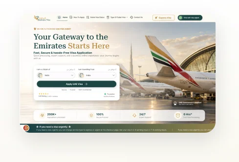 Selecting living and citizenship country on the Emirates Visa application